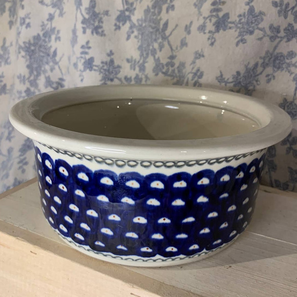 Boleslawiec Hand-Made in Poland Cobalt Blue Stoneware Pottery Baking Dish - Picture 3 of 6